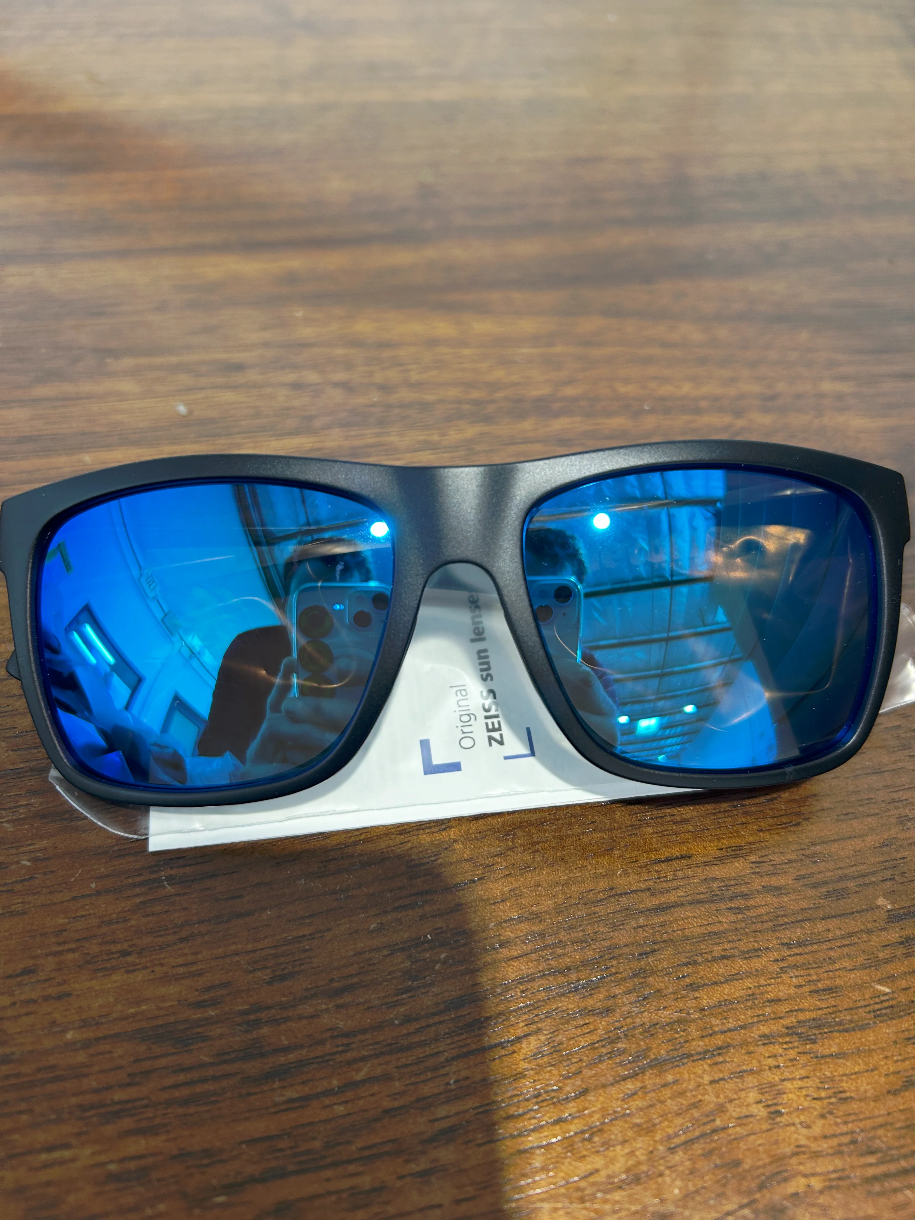 Black Polar Smoke Glasses (Blue)