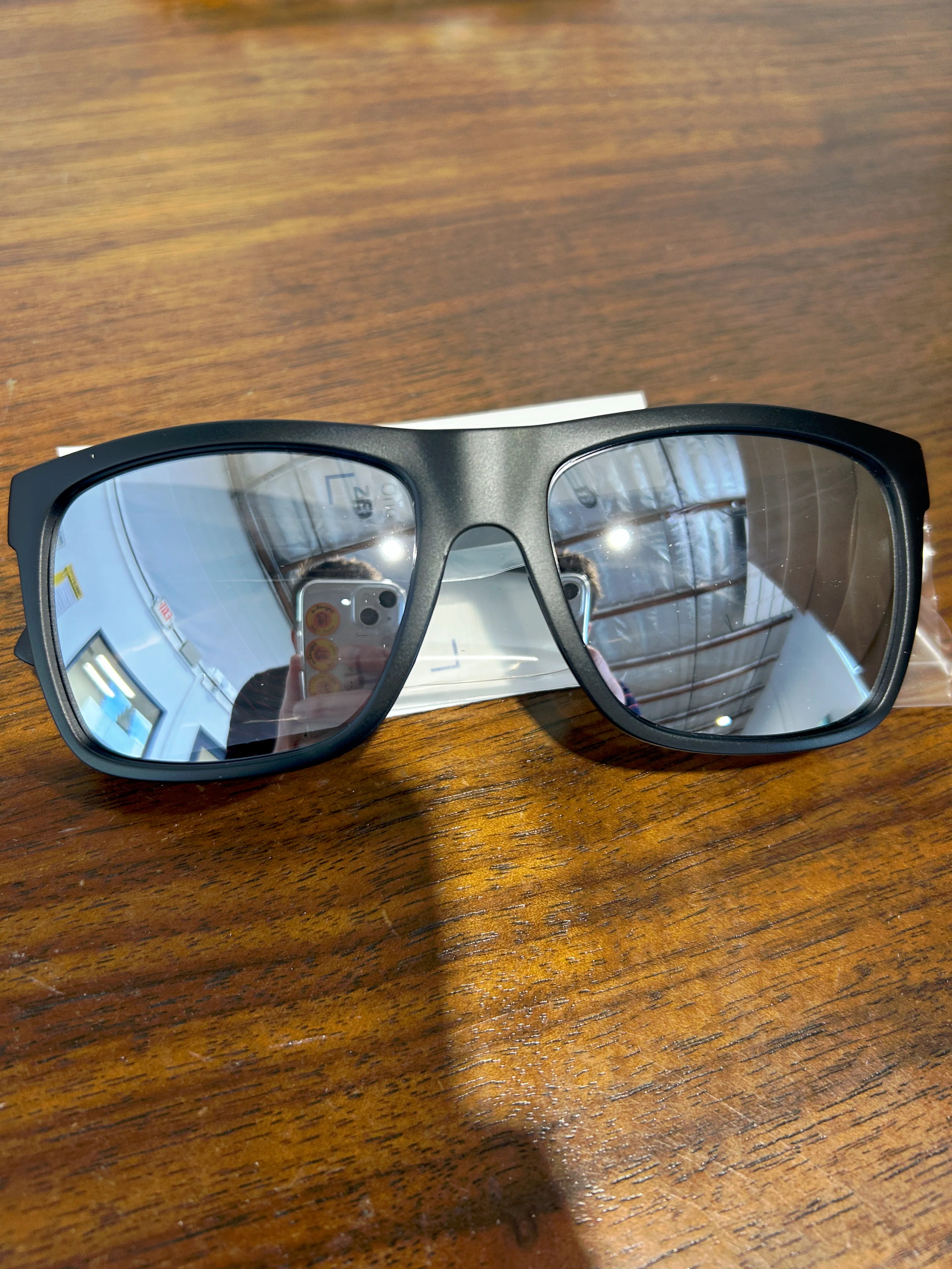 Black Polar Smoke Glasses (White)