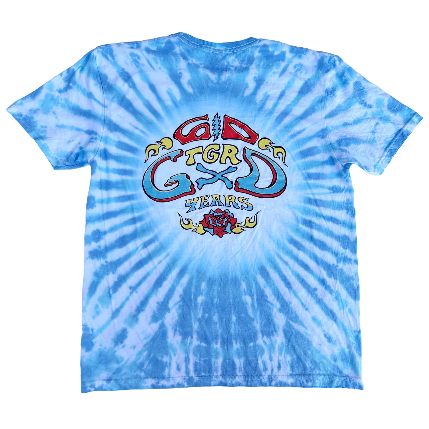 Grateful Dead 60th x Peter Forsythe Tee - Blue Tie Dye - Image 2