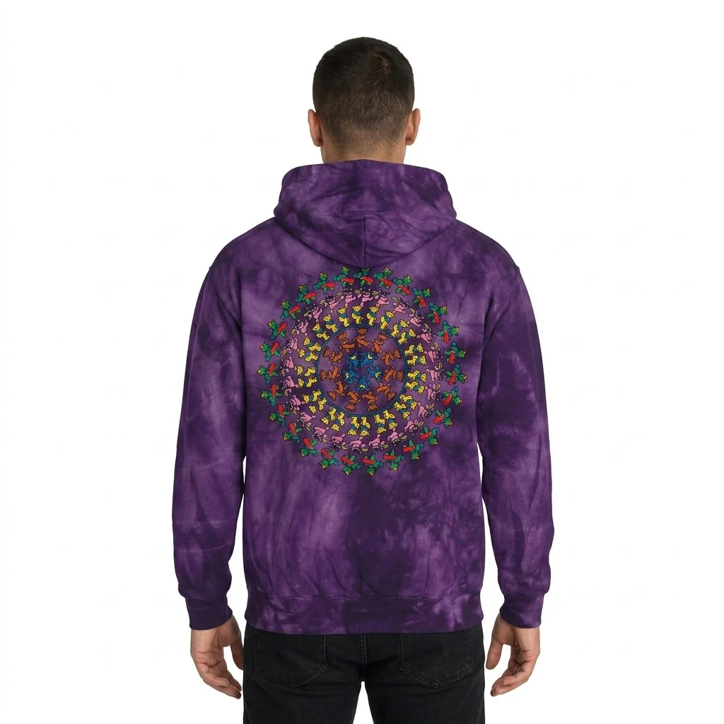 Grateful Dead x TGR Spiral Bears Tie-Dye Hoodie - Image 3