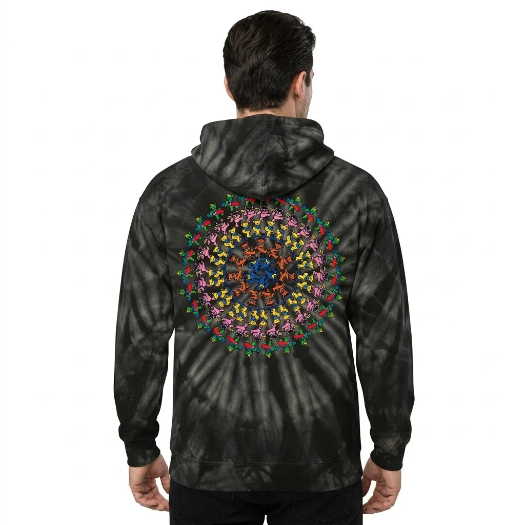 Grateful Dead x TGR Spiral Bears Tie-Dye Hoodie - Image 9