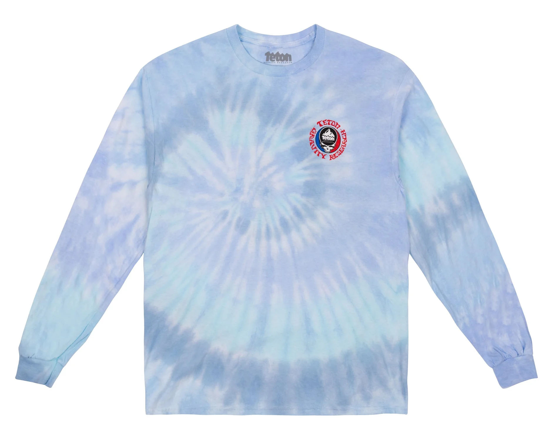 TGR x GD River Bear Long Sleeve Tee - Blue Tie Dye - Image 2